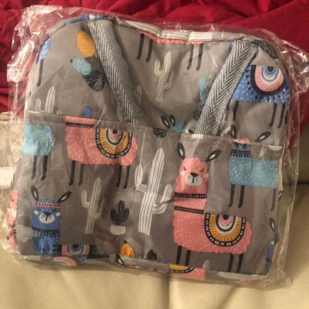 Llama Lunch Bag Insulated Kids Lunchbox Cactus Print NWT - Picture 3 of 4